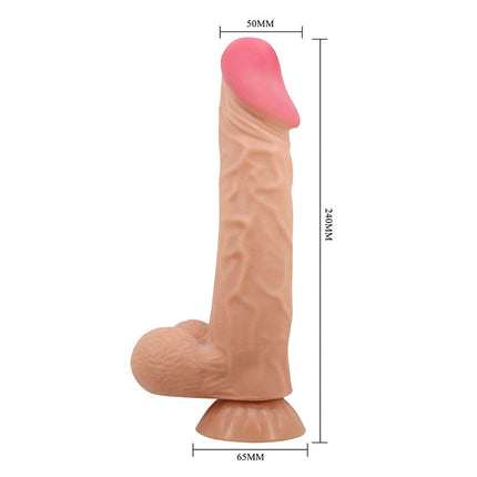 Pretty Love - Orton - Sliding Skin Dildo - Lengte 24 cm - Diameter 5 cm - Lichte Huidskleur-Erotiekvoordeel.nl