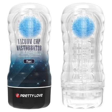 Pretty Love - Planet Blue - Masturbator Cup - Met Rollende Bal Voor Extra Sensaties - Blauw-Erotiekvoordeel.nl