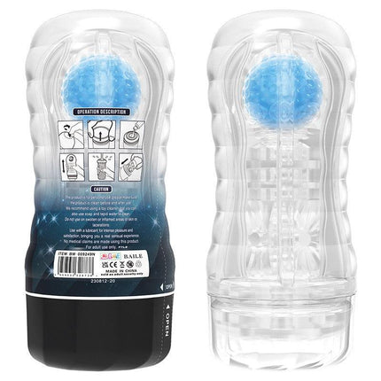 Pretty Love - Planet Blue - Masturbator Cup - Met Rollende Bal Voor Extra Sensaties - Blauw-Erotiekvoordeel.nl