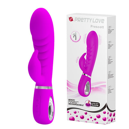 Pretty Love - Prescott - Rabbit Vibrator - Dubbele Motor - Dieproze-Erotiekvoordeel.nl