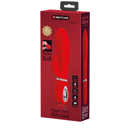 Pretty Love - Prescott - Rabbit Vibrator - Dubbele Motor - Rood-Erotiekvoordeel.nl