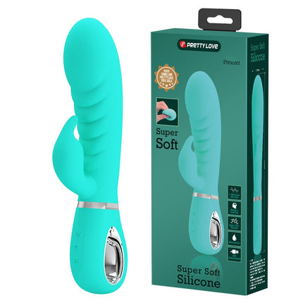 Pretty Love - Prescott - Rabbit Vibrator - Dubbele Motor - Turquoise-Erotiekvoordeel.nl