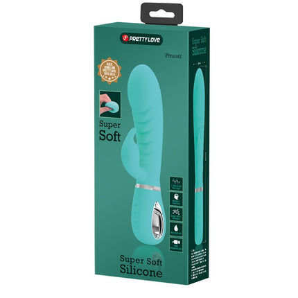 Pretty Love - Prescott - Rabbit Vibrator - Dubbele Motor - Turquoise-Erotiekvoordeel.nl