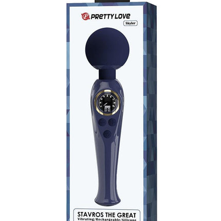 Pretty Love - Skyler - Wand Vibrator - Met LCD Display - Donkerblauw-Erotiekvoordeel.nl