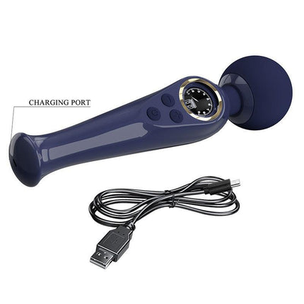 Pretty Love - Skyler - Wand Vibrator - Met LCD Display - Donkerblauw-Erotiekvoordeel.nl