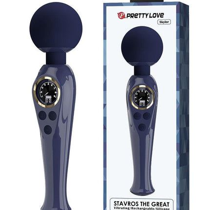 Pretty Love - Skyler - Wand Vibrator - Met LCD Display - Donkerblauw-Erotiekvoordeel.nl