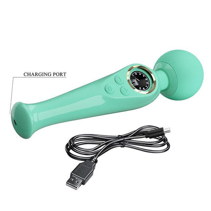 Pretty Love - Skyler - Wand Vibrator - Met LCD Display - Turquoise-Erotiekvoordeel.nl