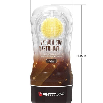 Pretty Love - Stellar Vacuüm - Masturbator Cup - Met Rollende Bal Voor Extra Sensaties - Geel-Erotiekvoordeel.nl