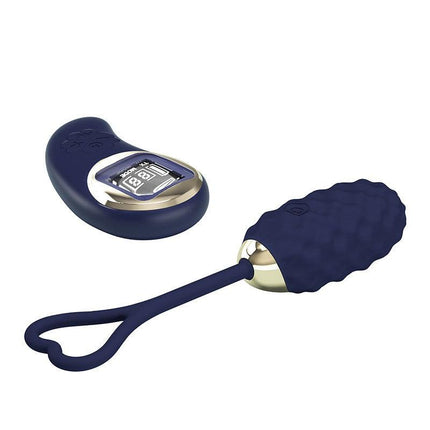 Pretty Love - Vivian - Vibrerend Eitje - Afstandsbediening met LCD Display - Donkerblauw-Erotiekvoordeel.nl