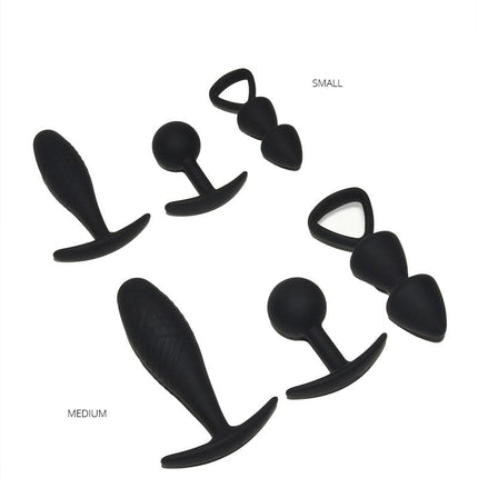 Rimba - Basel - Buttplug Set Van 3 - Zwart-Erotiekvoordeel.nl