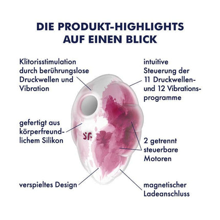 Satisfyer - Cloud Dancer - Luchtdruk Vibrator met Vibratie - Rood-Erotiekvoordeel.nl