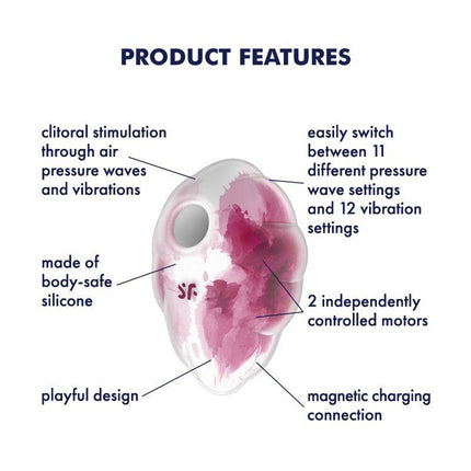 Satisfyer - Cloud Dancer - Luchtdruk Vibrator met Vibratie - Rood-Erotiekvoordeel.nl