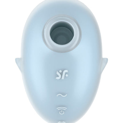 Satisfyer - Cutie Ghost - Vibrerende Luchtdruk Vibrator - 2 in 1 - Lichtblauw-Erotiekvoordeel.nl