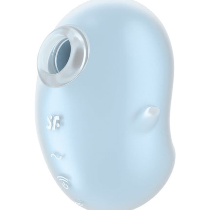 Satisfyer - Cutie Ghost - Vibrerende Luchtdruk Vibrator - 2 in 1 - Lichtblauw-Erotiekvoordeel.nl