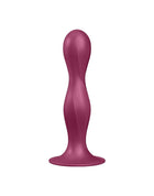 Satisfyer - Double Ball-R - Verzwaarde Dildo met Bewegende Metalen Kogels - Rood-Erotiekvoordeel.nl