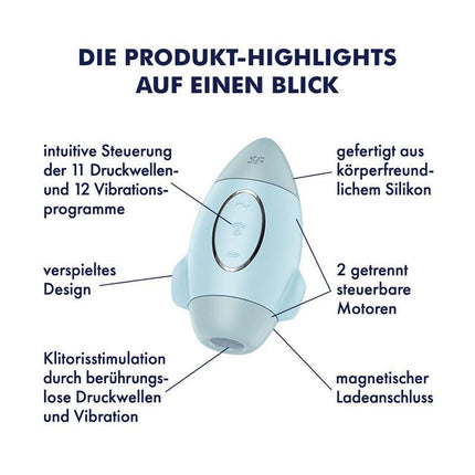 Satisfyer - Mission Control - Luchtdruk Vibrator - Lichtblauw-Erotiekvoordeel.nl