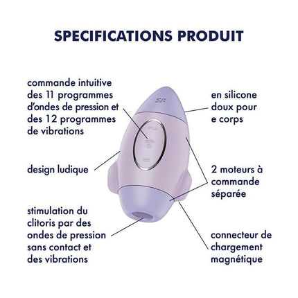 Satisfyer - Mission Control - Luchtdruk Vibrator - Lila-Erotiekvoordeel.nl