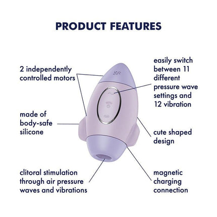 Satisfyer - Mission Control - Luchtdruk Vibrator - Lila-Erotiekvoordeel.nl