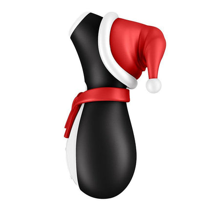 Satisfyer Penguin - Holiday Edition - Luchtdruk Stimulator - USB-oplaadbaar - Zwart, Rood & Wit-Erotiekvoordeel.nl