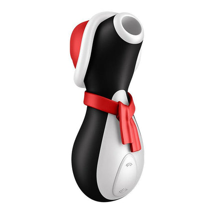 Satisfyer Penguin - Holiday Edition - Luchtdruk Stimulator - USB-oplaadbaar - Zwart, Rood & Wit-Erotiekvoordeel.nl