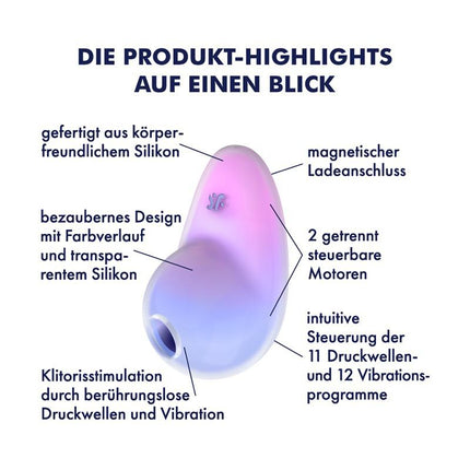 Satisfyer - Pixie Dust - Luchtdruk Vibrator met Vibratie - Paars & Roze-Erotiekvoordeel.nl