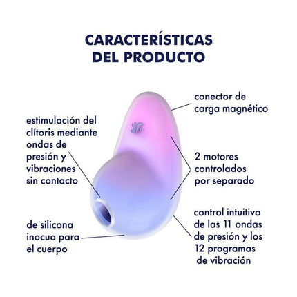 Satisfyer - Pixie Dust - Luchtdruk Vibrator met Vibratie - Paars & Roze-Erotiekvoordeel.nl