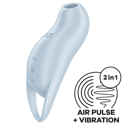 Satisfyer - Pocket Pro - Compacte Vibrerende Luchtdruk Vibrator - Lichtblauw-Erotiekvoordeel.nl