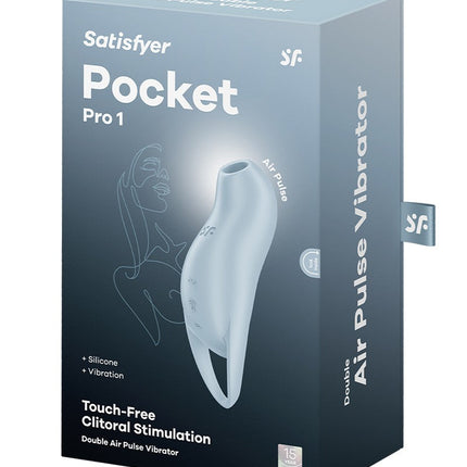 Satisfyer - Pocket Pro - Compacte Vibrerende Luchtdruk Vibrator - Lichtblauw-Erotiekvoordeel.nl