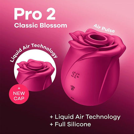 Satisfyer - Pro 2 Classic Blossom - Luchtdruk Vibrator - Roze-Erotiekvoordeel.nl