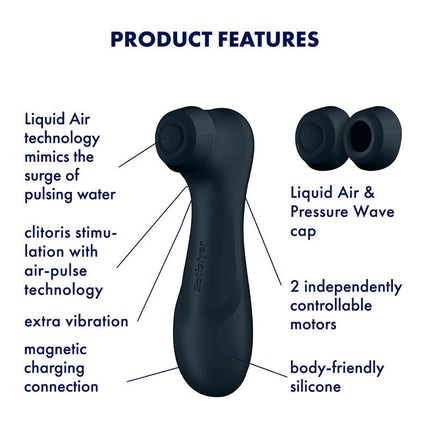 Satisfyer - Pro 2 Generation 3 - Luchtdruk Vibrator - Zwart-Erotiekvoordeel.nl