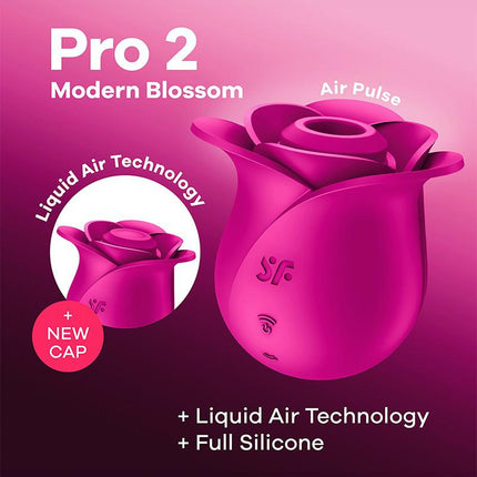 Satisfyer - Pro 2 Modern Blossom - Luchtdruk Vibrator - Roze-Erotiekvoordeel.nl