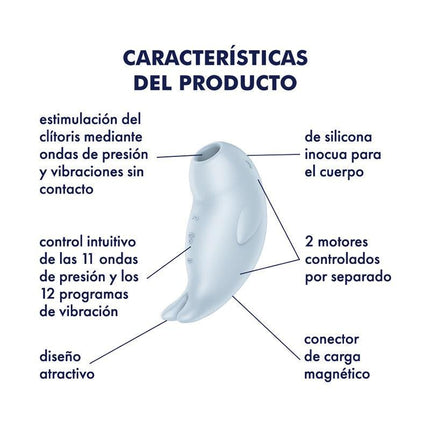 Satisfyer - Seal You Soon - Luchtdruk Vibrator met Vibratie - Lichtblauw-Erotiekvoordeel.nl