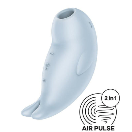 Satisfyer - Seal You Soon - Luchtdruk Vibrator met Vibratie - Lichtblauw-Erotiekvoordeel.nl