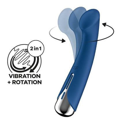 Satisfyer - Spinning G-Spot 1 - Vibrerende en Roterende G-Spot Vibrator - Blauw-Erotiekvoordeel.nl