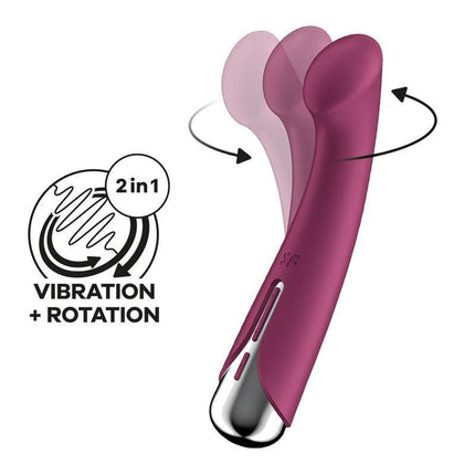 Satisfyer - Spinning G-Spot 1 - Vibrerende en Roterende G-Spot Vibrator - Rood-Erotiekvoordeel.nl