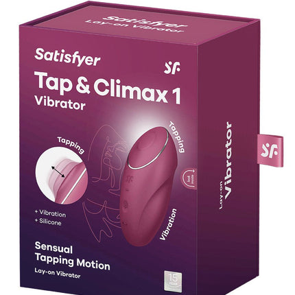Satisfyer - Tap & Climax 1 - Vibrerende Clitoris Vibrator met Tik/Tapping Functie - Paars-Erotiekvoordeel.nl