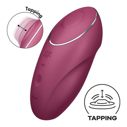 Satisfyer - Tap & Climax 1 - Vibrerende Clitoris Vibrator met Tik/Tapping Functie - Paars-Erotiekvoordeel.nl
