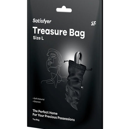 Satisfyer Treasure Bag - Speeltjes Opbergtas - Maat L - Zwart-Erotiekvoordeel.nl