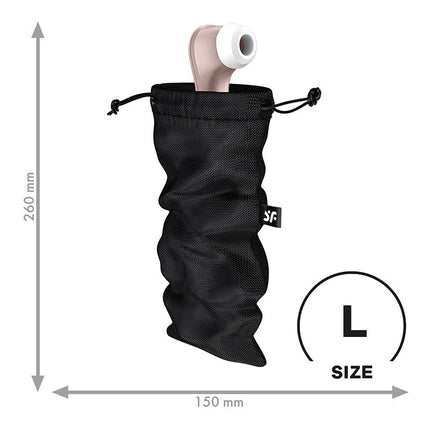 Satisfyer Treasure Bag - Speeltjes Opbergtas - Maat L - Zwart-Erotiekvoordeel.nl