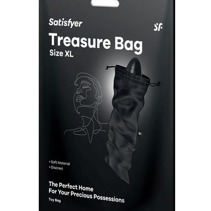 Satisfyer Treasure Bag - Speeltjes Opbergtas - Maat XL - Zwart-Erotiekvoordeel.nl