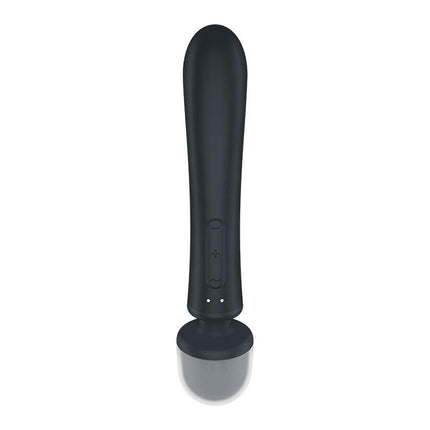 Satisfyer - Triple Lover - 2-in-1 Wand en Rabbit Vibrator - Zwart-Erotiekvoordeel.nl