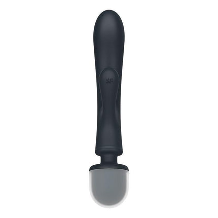 Satisfyer - Triple Lover - 2-in-1 Wand en Rabbit Vibrator - Zwart-Erotiekvoordeel.nl