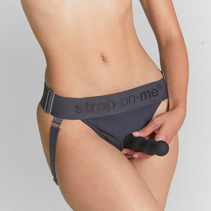 Strap-On-Me - Harness Unique - Strap-On Harnas - Voor dubbele penetratie - Grijs-Erotiekvoordeel.nl