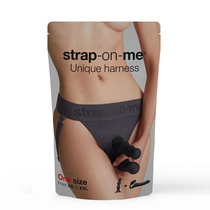 Strap-On-Me - Harness Unique - Strap-On Harnas - Voor dubbele penetratie - Grijs-Erotiekvoordeel.nl