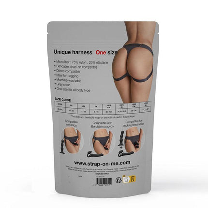 Strap-On-Me - Harness Unique - Strap-On Harnas - Voor dubbele penetratie - Grijs-Erotiekvoordeel.nl