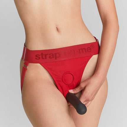 Strap-On-Me - Harness Unique - Strap-On Harnas - Voor dubbele penetratie - Rood-Erotiekvoordeel.nl