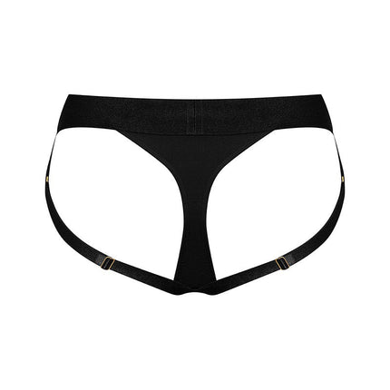 Strap-On-Me - Heroine - Comfortabel Strap-on Voorbinddildo Harnas Van Microfiber - Zwart-Erotiekvoordeel.nl