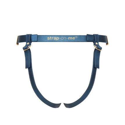 Strap-On-Me - Strap-on Harnas Generous - PU Leer - Petrol Blauw-Erotiekvoordeel.nl