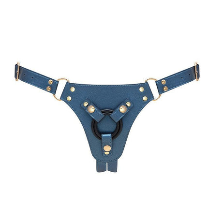 Strap-On-Me - Strap-on Harnas Generous - PU Leer - Petrol Blauw-Erotiekvoordeel.nl