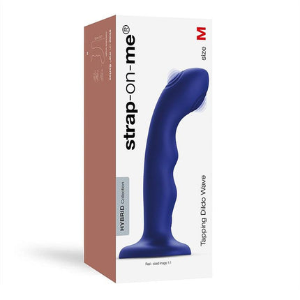 Strap-On-Me - Wave - Tapping Dildo - Met Tapping Functie - Blauw-Erotiekvoordeel.nl